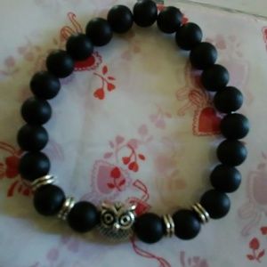 Black lava owl bracelet ...